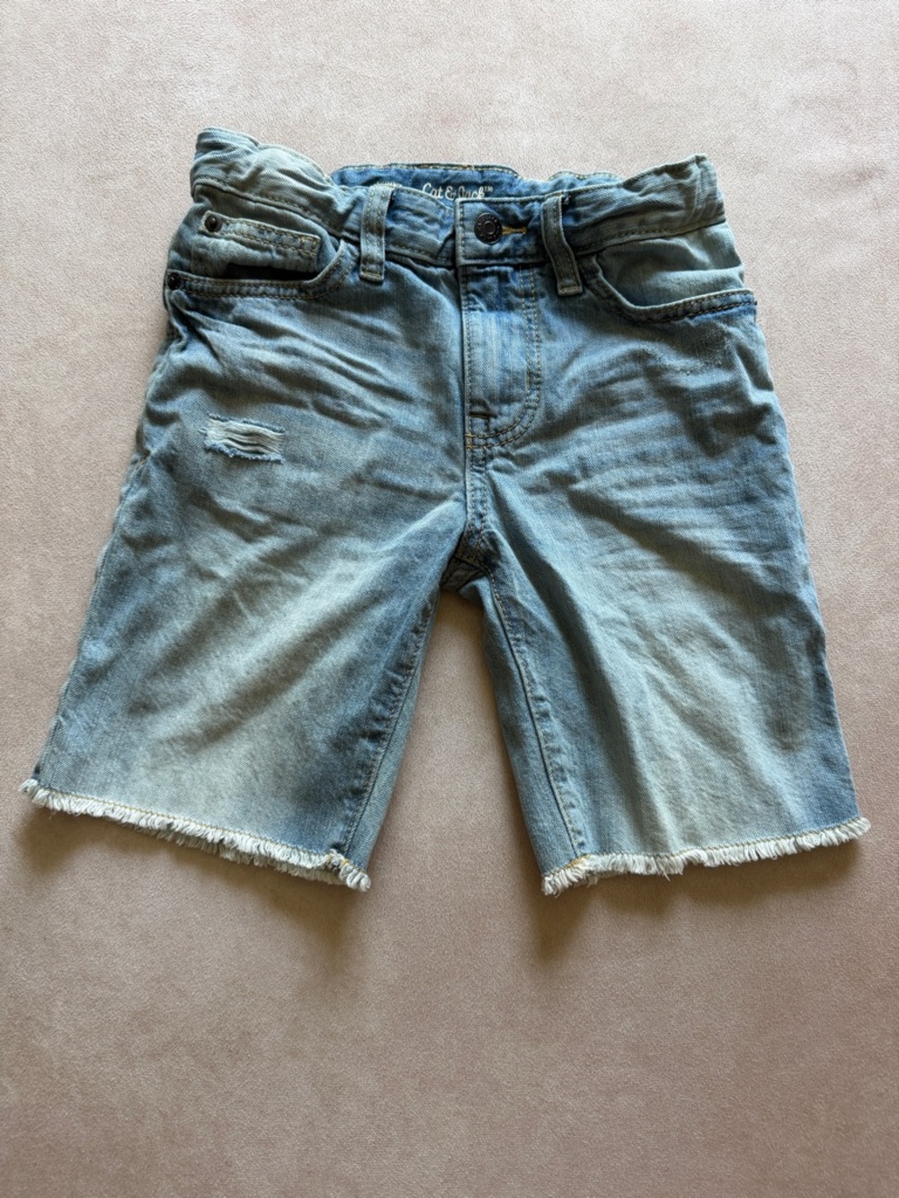 Cat & Jack Light Blue Skinny Denim Shorts • size 8